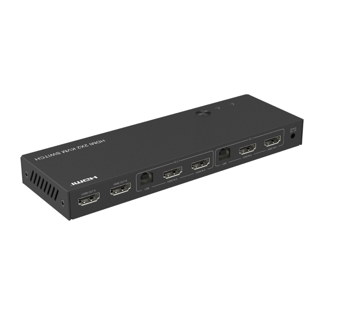 2x2 HDMI双进双出MST 4K 60Hz KVM 切换器